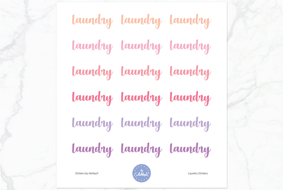 Laundry Stickers - Raspberry