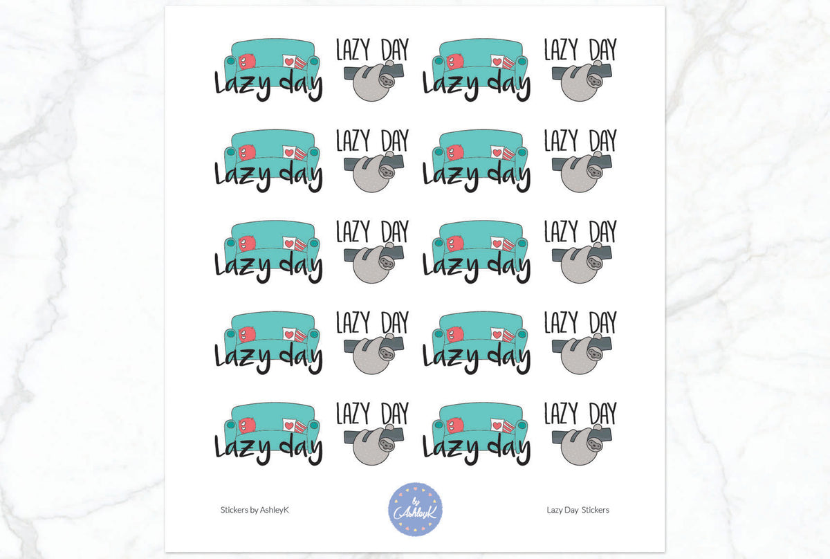 Lazy Day Stickers – Stickers by AshleyK