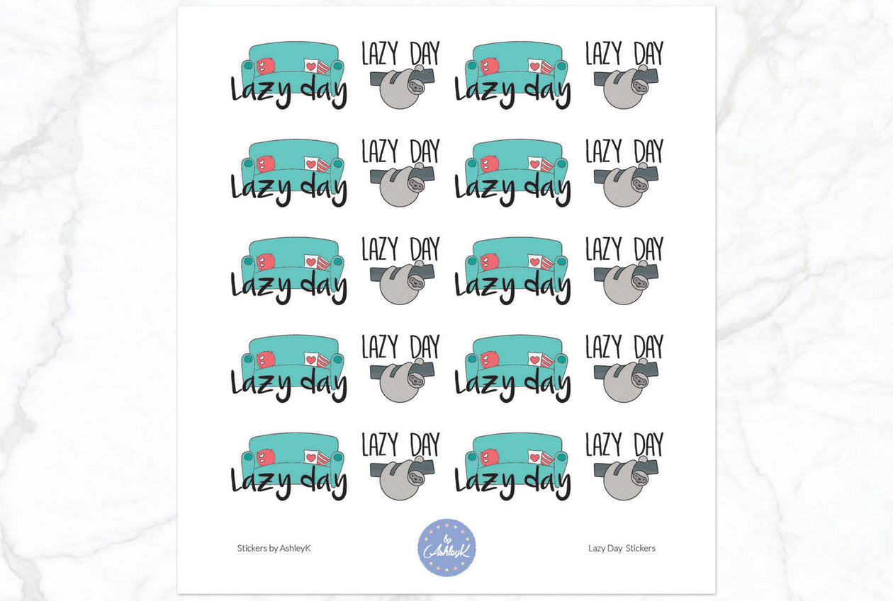 Lazy Day Stickers - Mixed