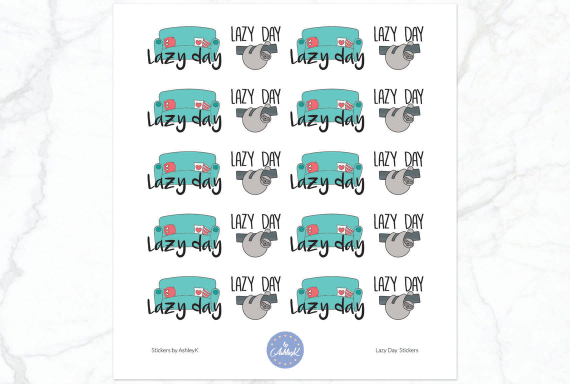 Lazy Day Stickers - Mixed