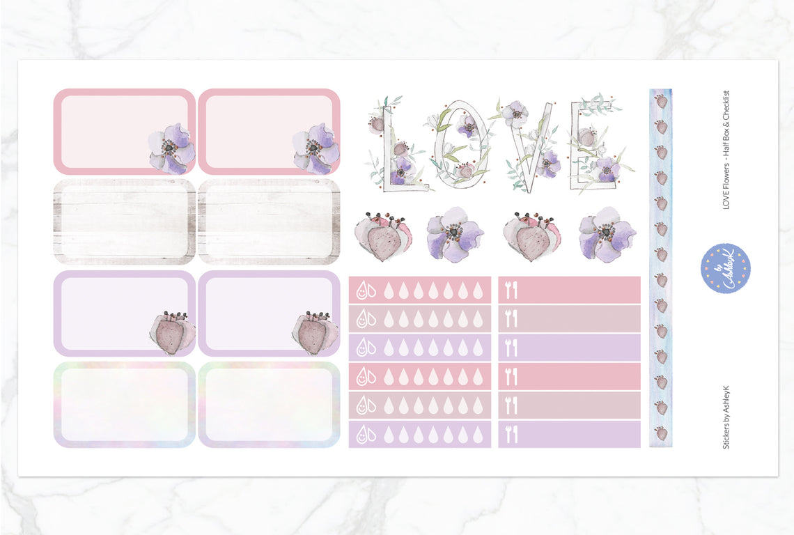 Love Flowers - Half Box Sheet