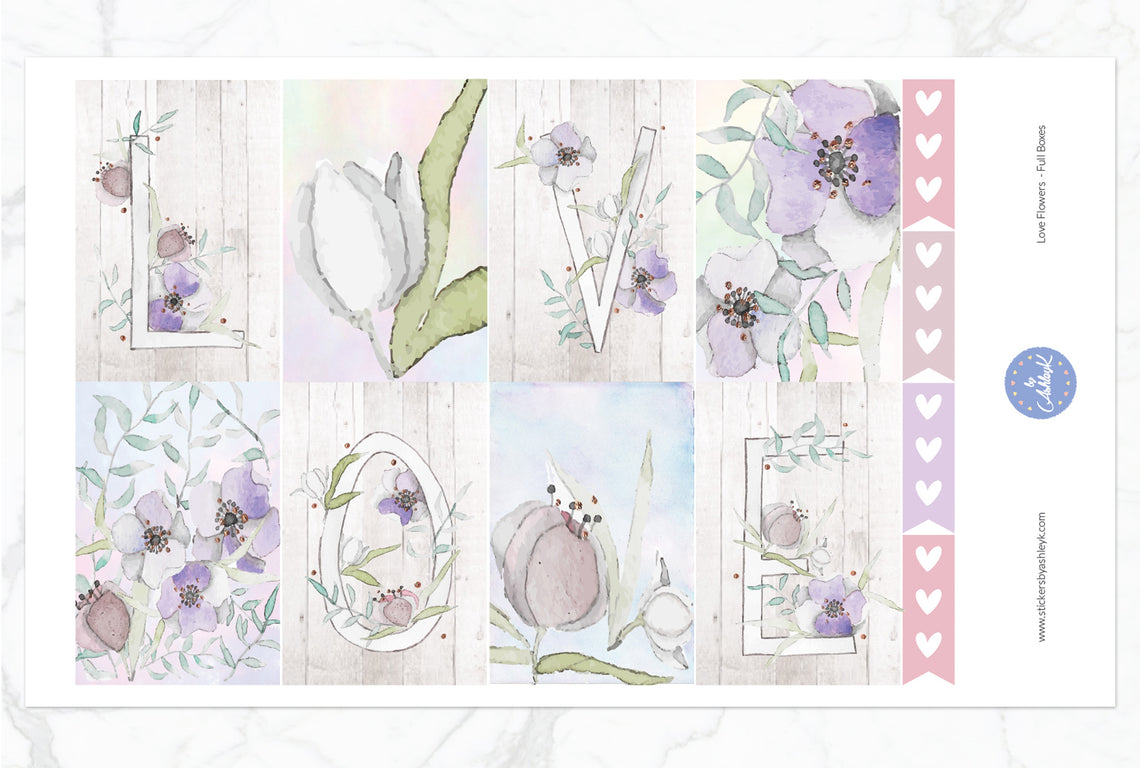 Love Flowers Weekly Kit  - Full Box Sheet