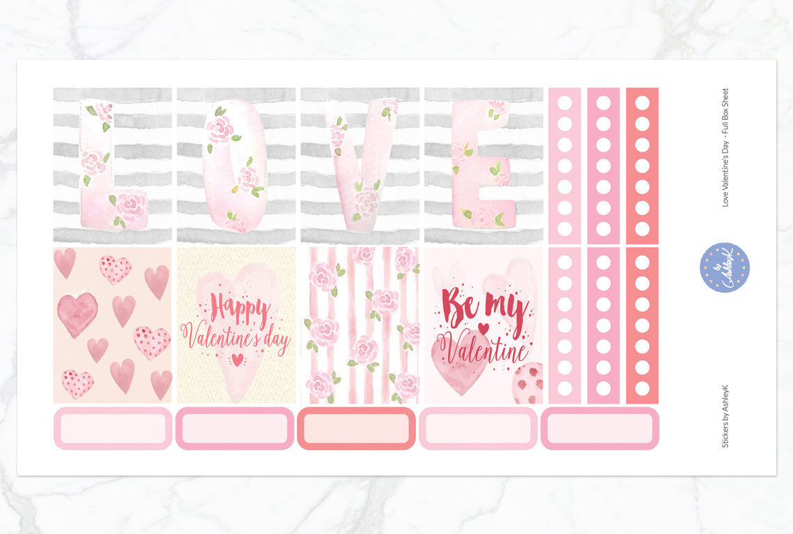 Love Valentine's Day - Full Box Sheet