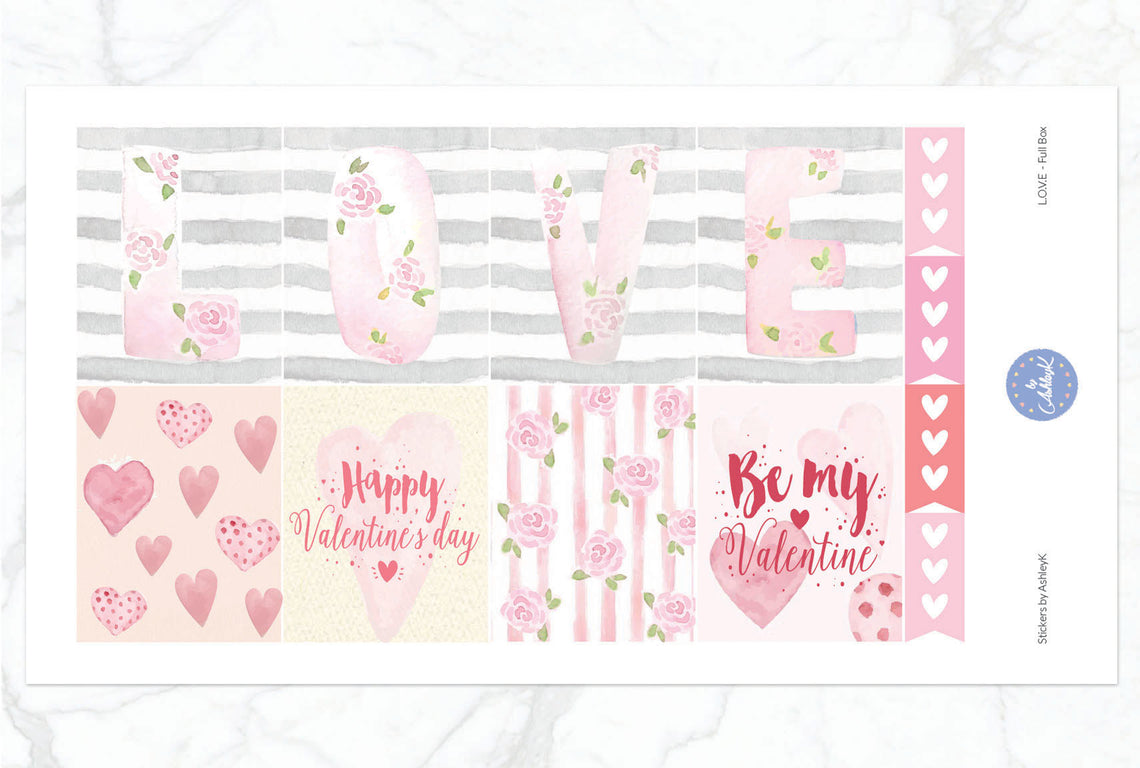 Love Valentines - Full Box Sheet