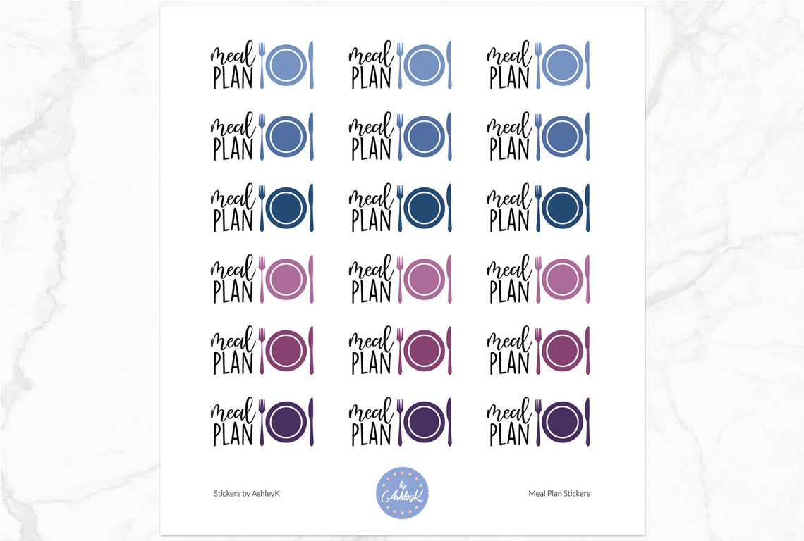 Meal Plan Stickers - Blueberry
