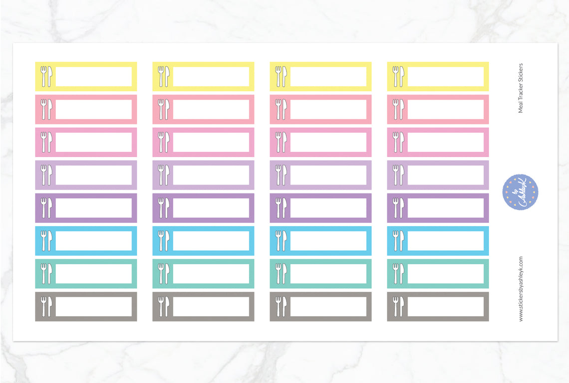 Meal Tracker Stickers - Pastel