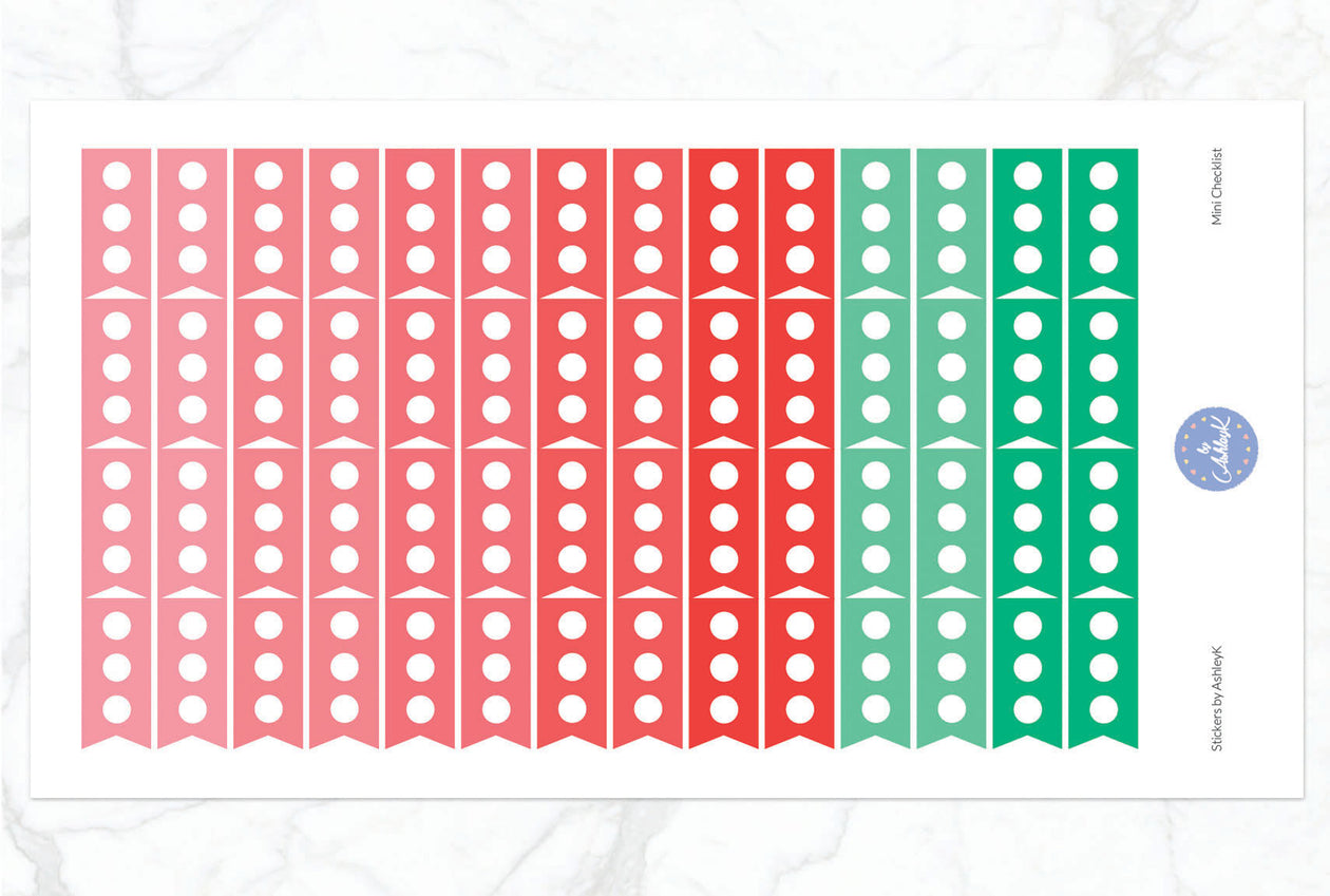 Mini Checklist Stickers - Watermelon