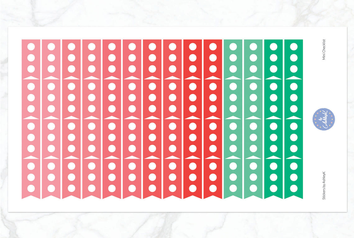Mini Checklist Stickers - Watermelon