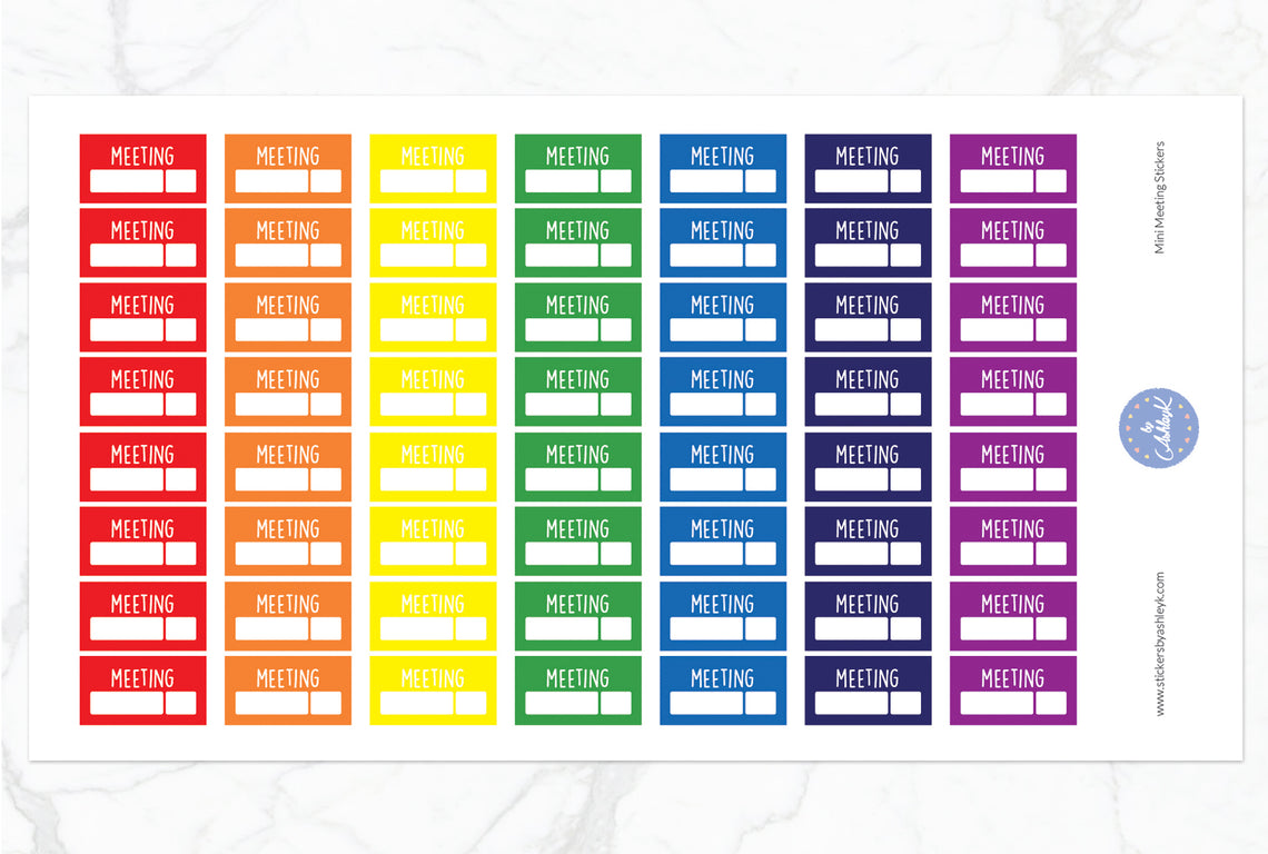Mini Meeting Stickers - Rainbow