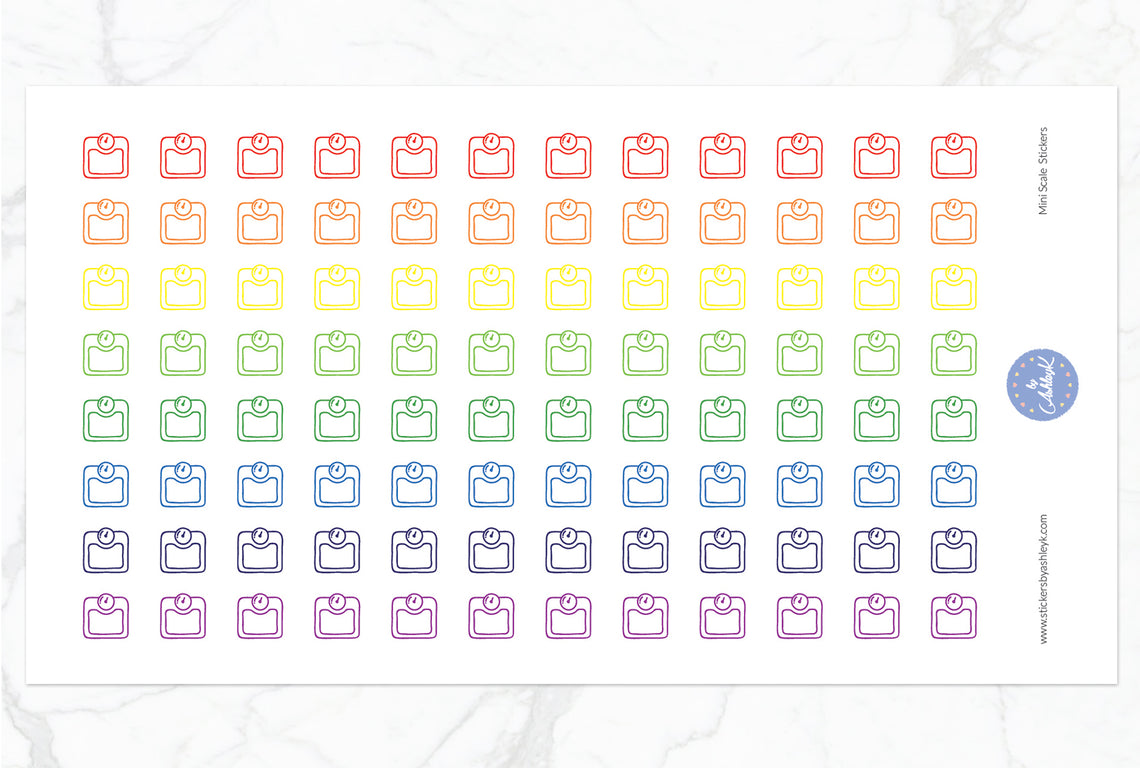 Mini Scale Stickers - Rainbow