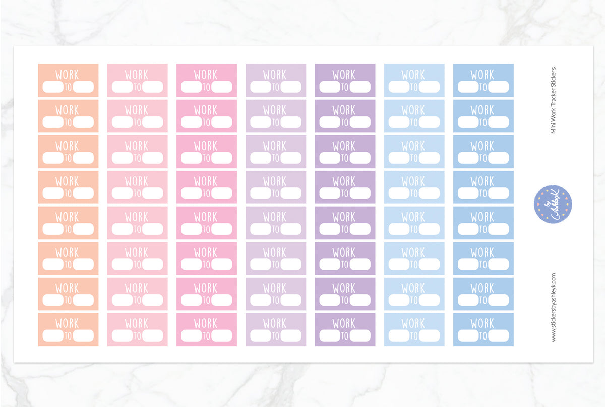 Mini Work Tracker Stickers – Stickers by AshleyK