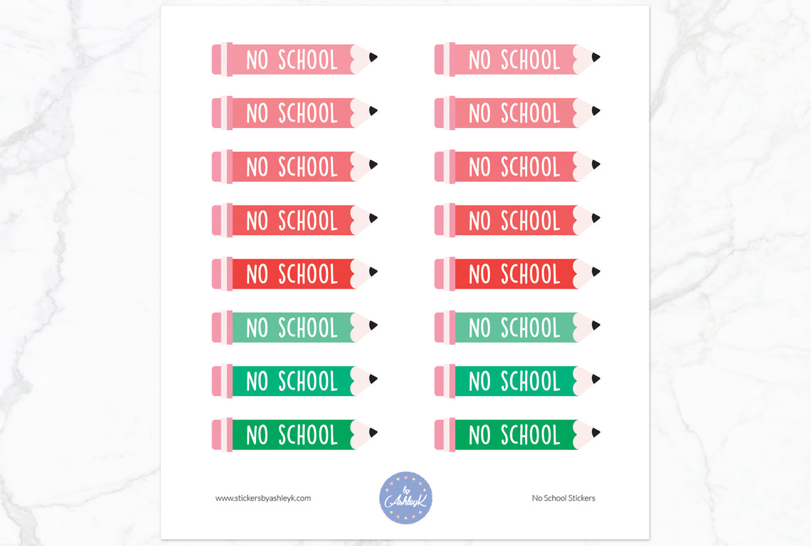No School Stickers - Watermelon