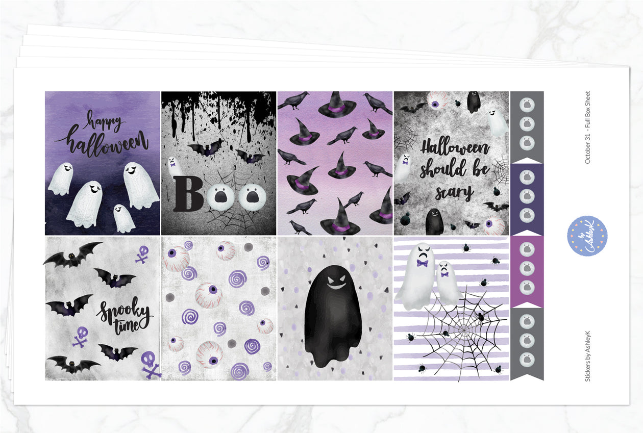 Pink Halloween Weekly Kit for Happy Planner – Stickers by AshleyK