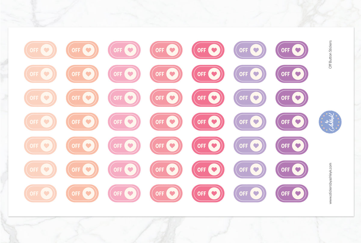 Off Button Stickers – Stickers by AshleyK