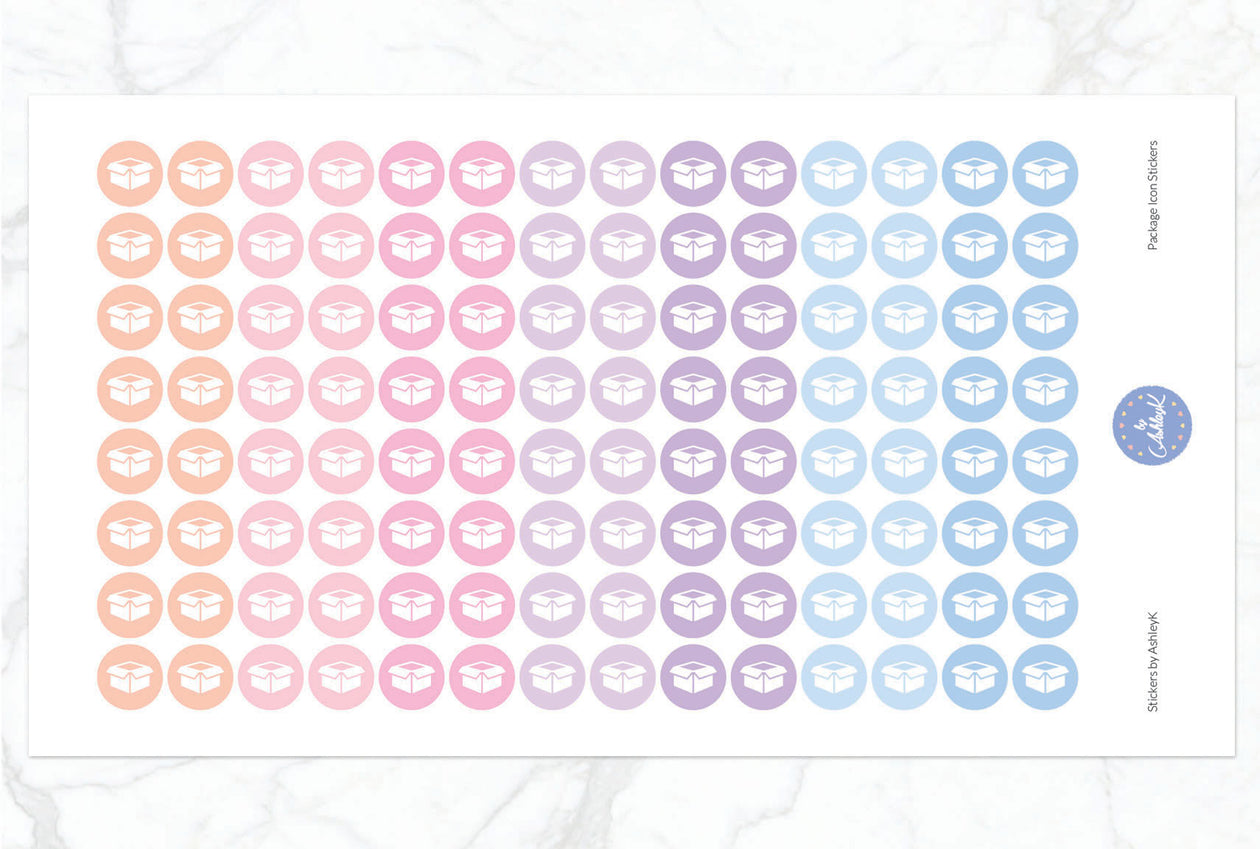 Package Icon Stickers - Pastel Sunset