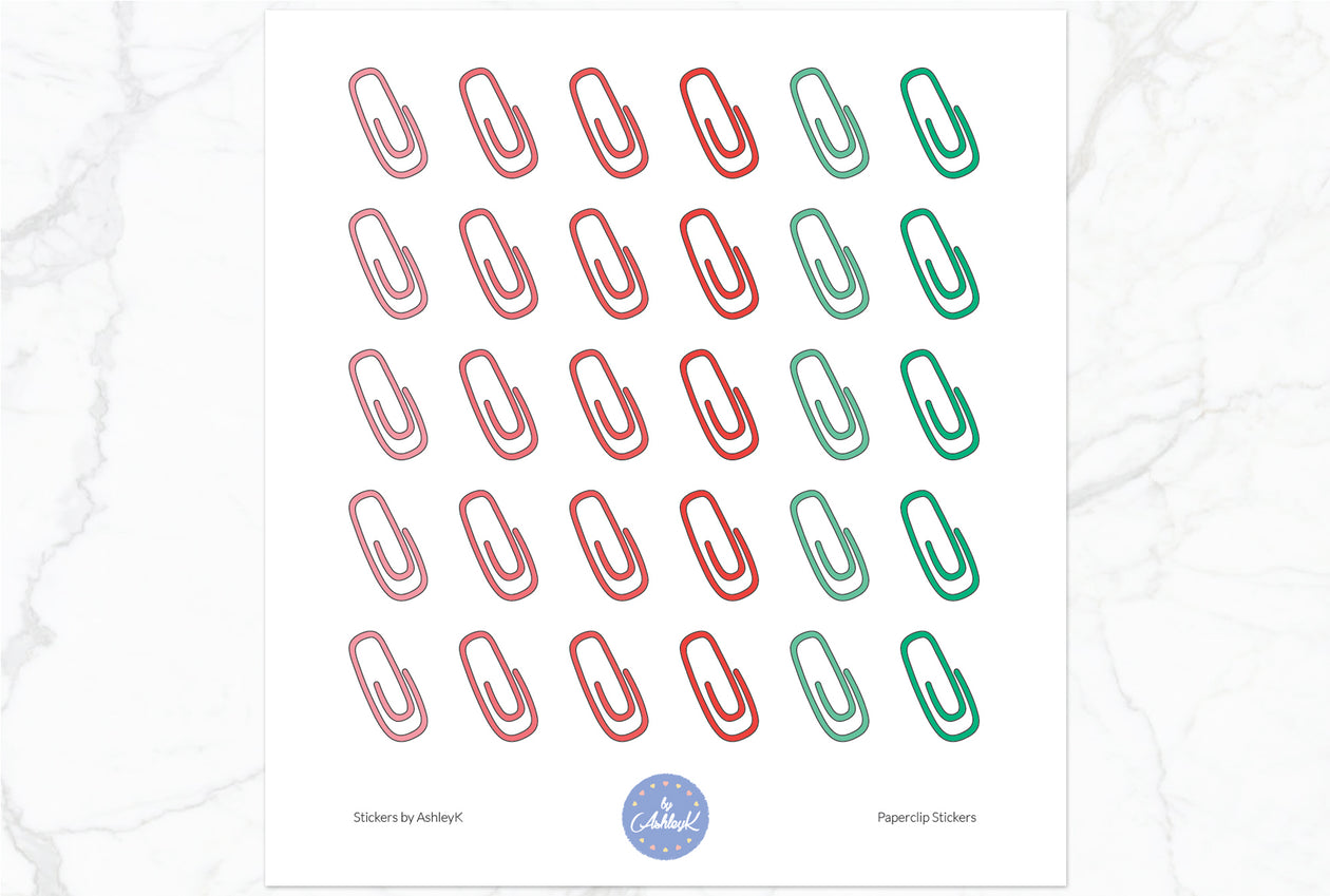 Paperclips Stickers - Watermelon