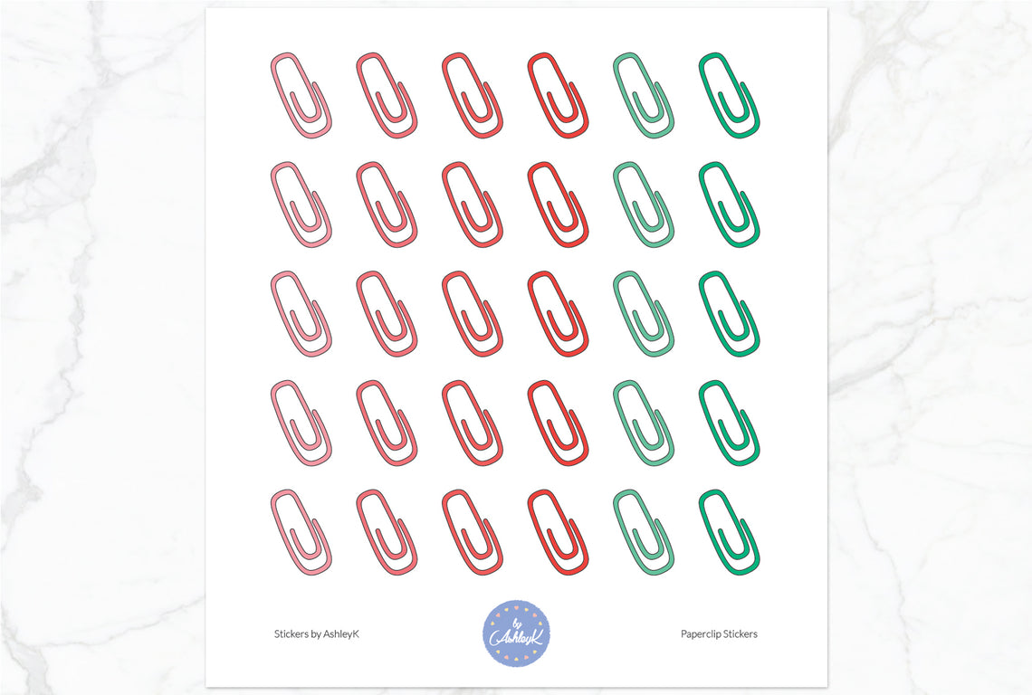 Paperclips Stickers - Watermelon