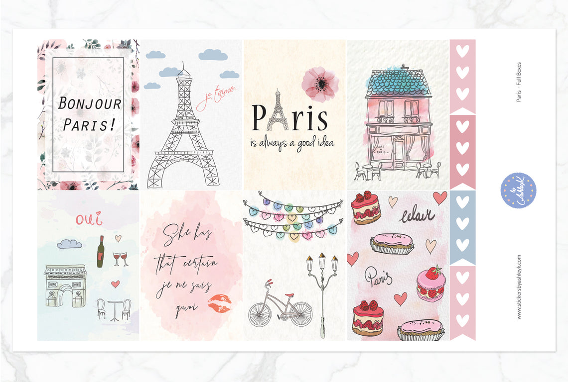 Paris Weekly Kit  - Full Box Sheet