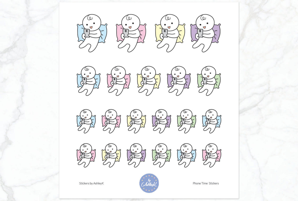 Phone Time Emoticon Stickers