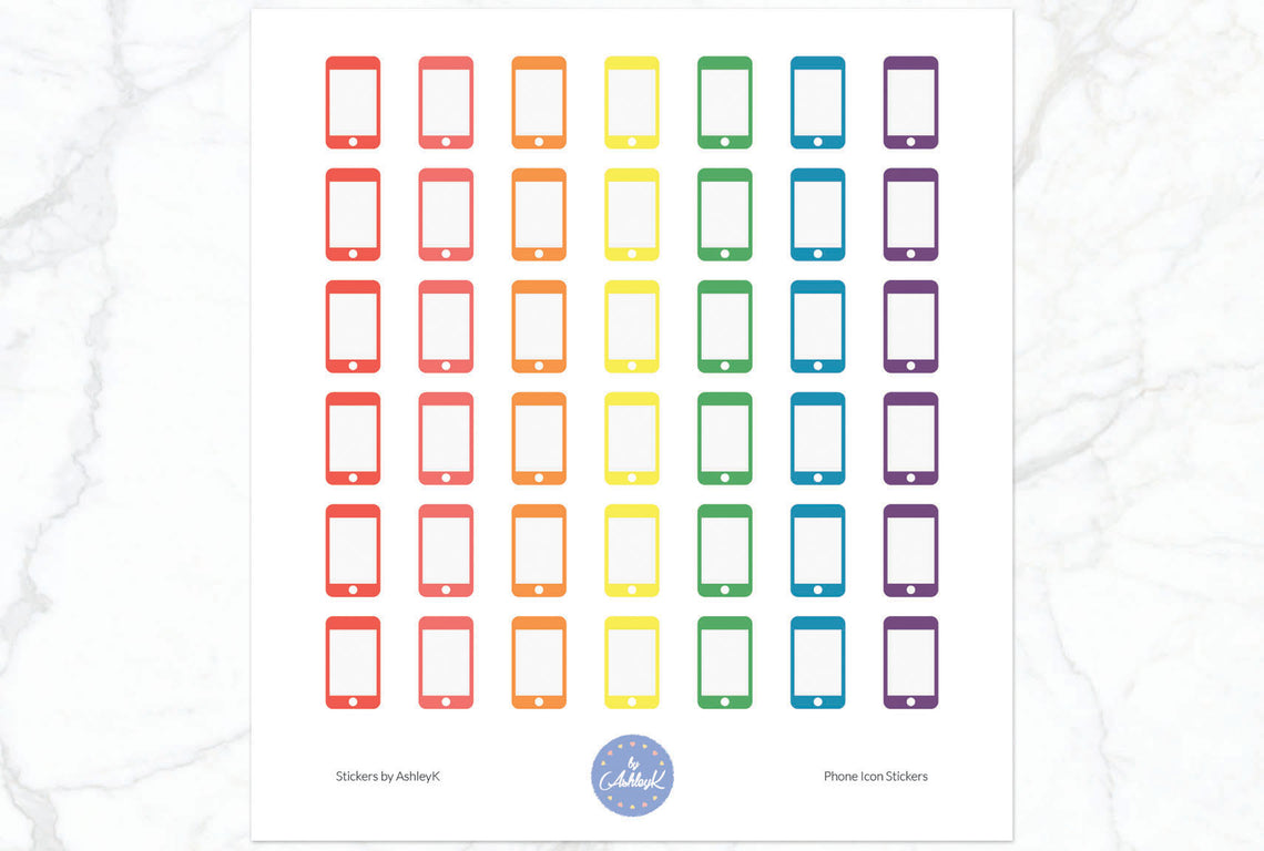 Phone Stickers - Pastel Rainbow