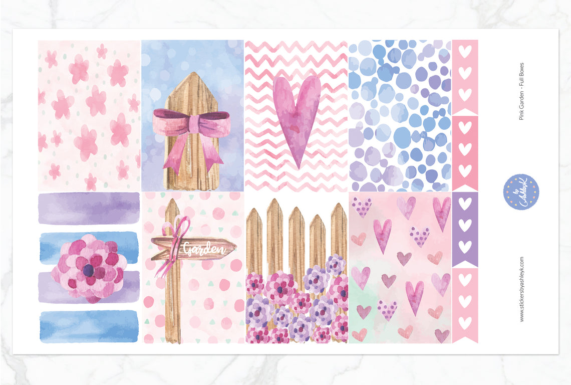 Pink Garden Weekly Kit  - Full Box Sheet