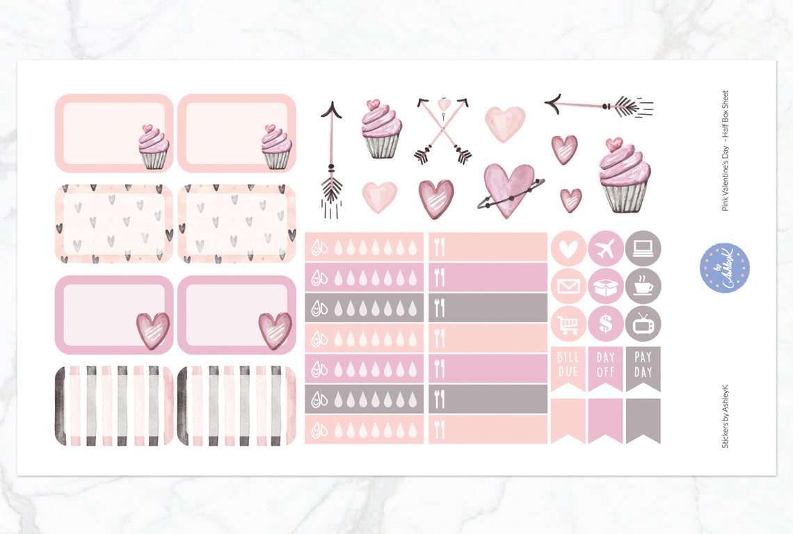 Pink Valentine's Day - Half Box Sheet