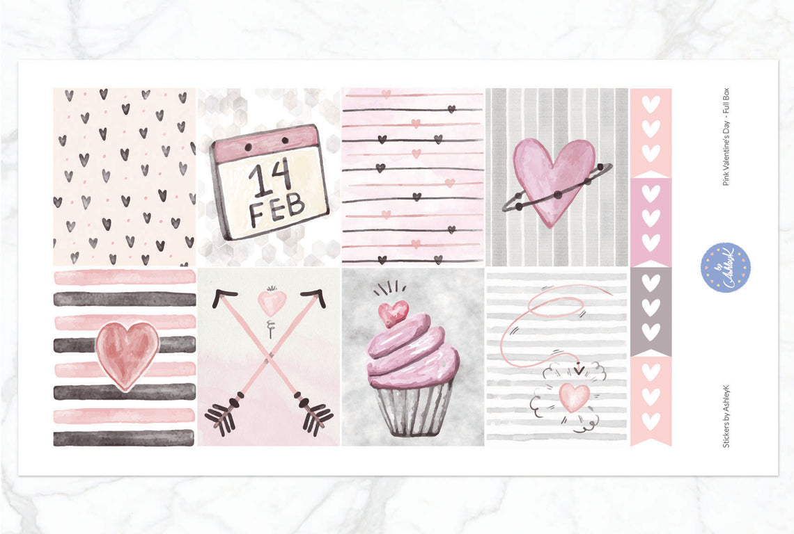 Pink Valentines - Full Box Sheet