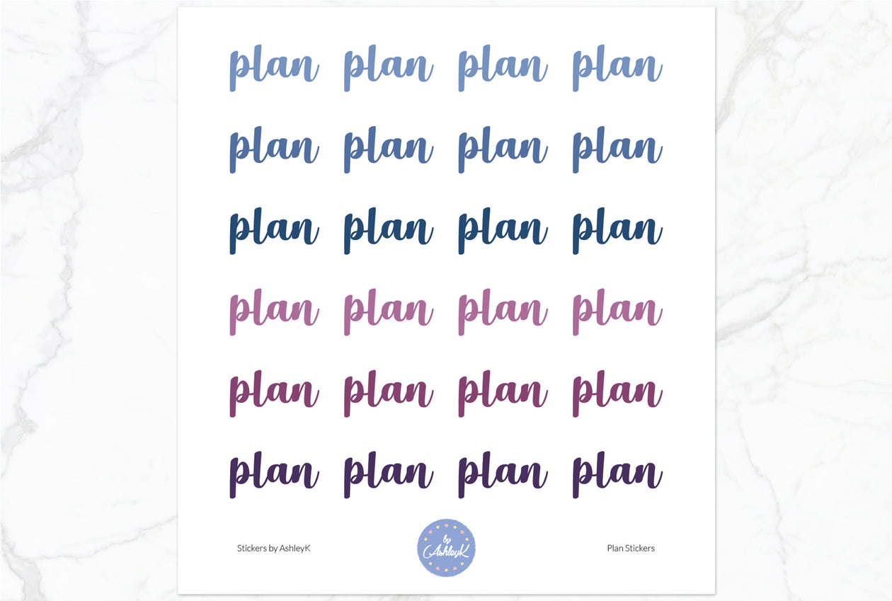 Plan Stickers - Blueberry