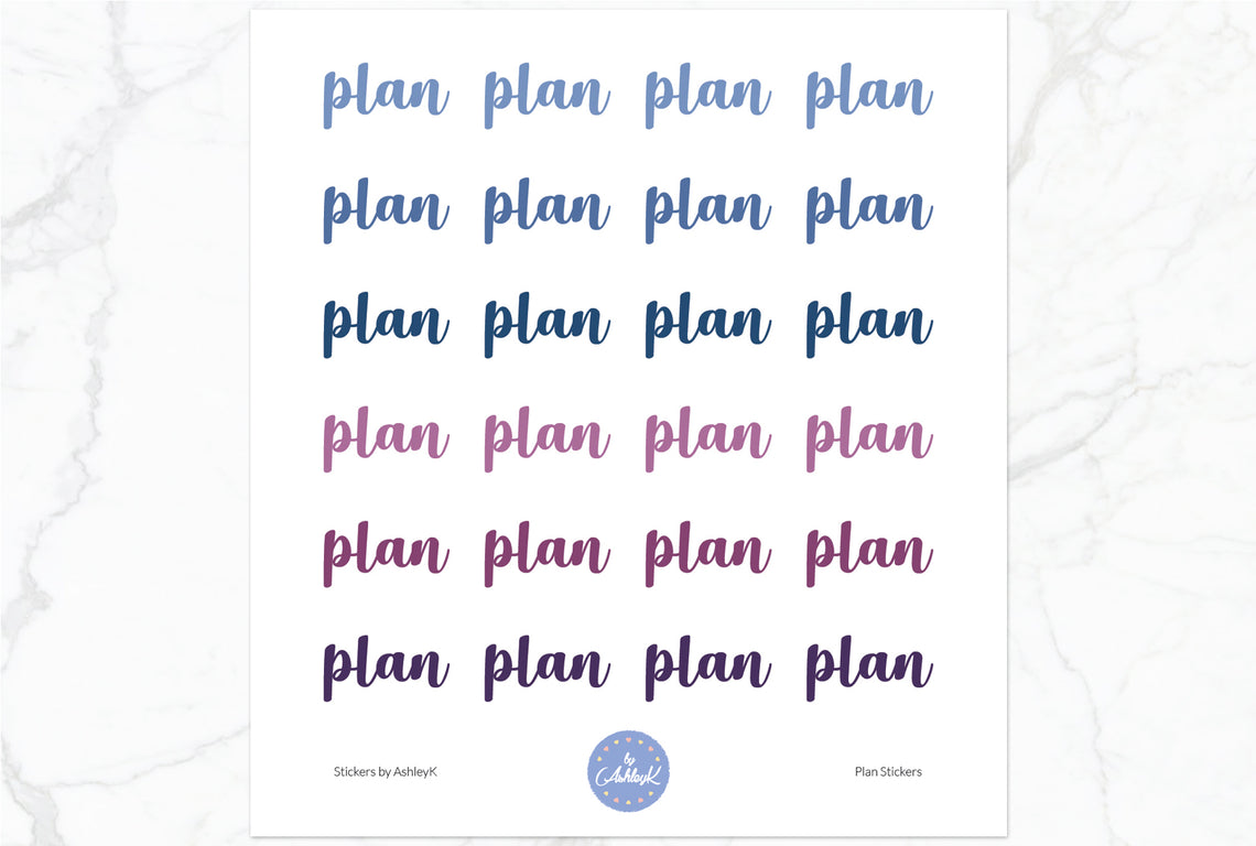 Plan Stickers - Blueberry