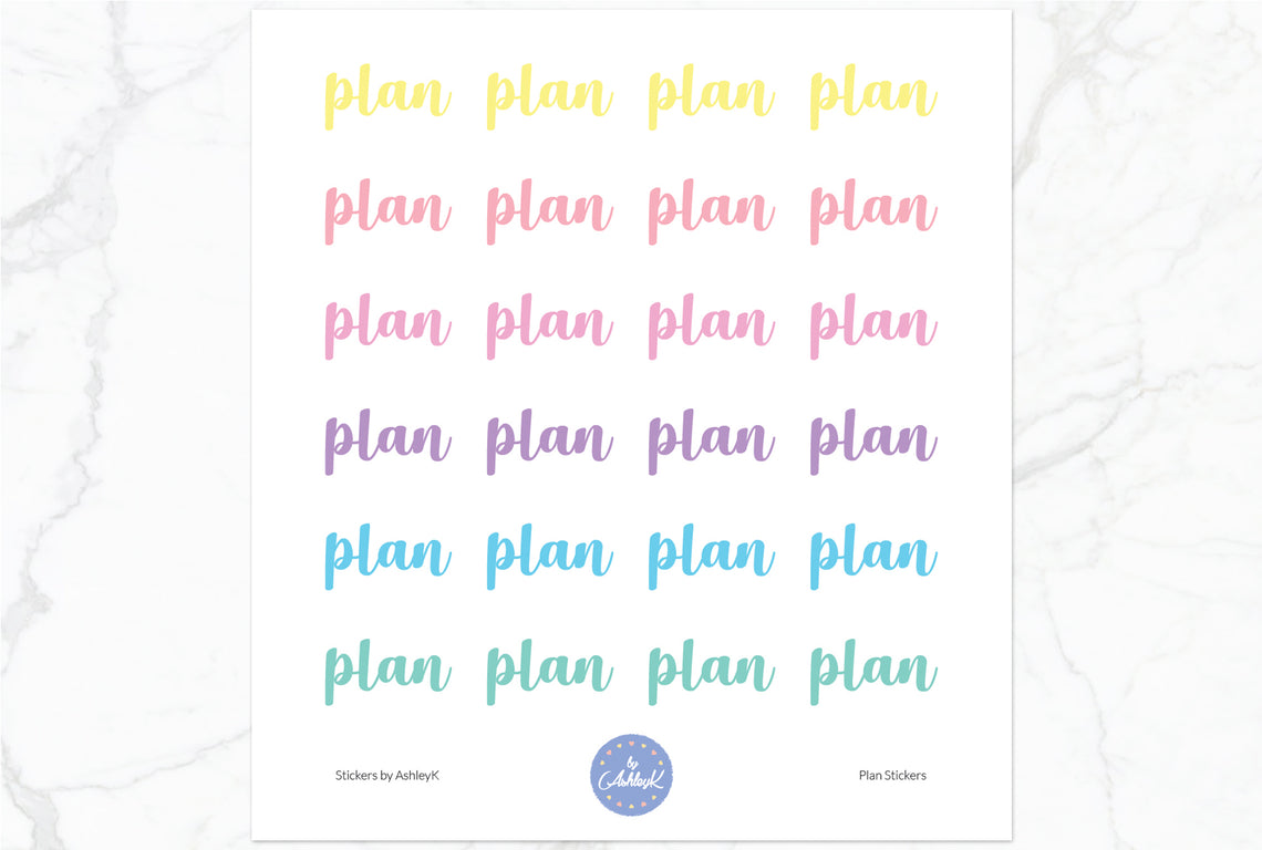 Plan Stickers - Pastel