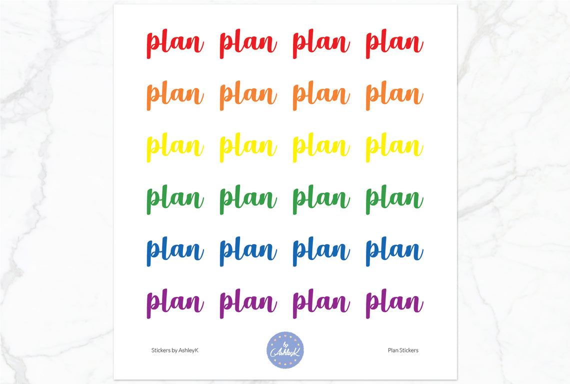 Plan Stickers - Rainbow