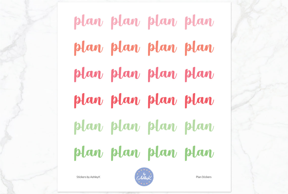 Plan Stickers - Strawberry