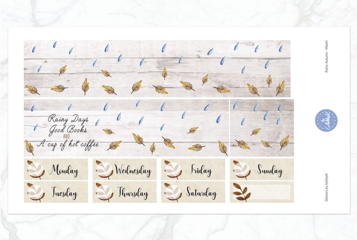 Rainy Autumn - Washi Sheet