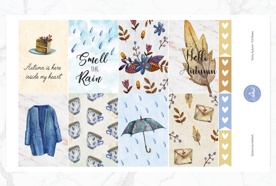 Rainy Autumn Weekly Kit  - Full Box Sheet