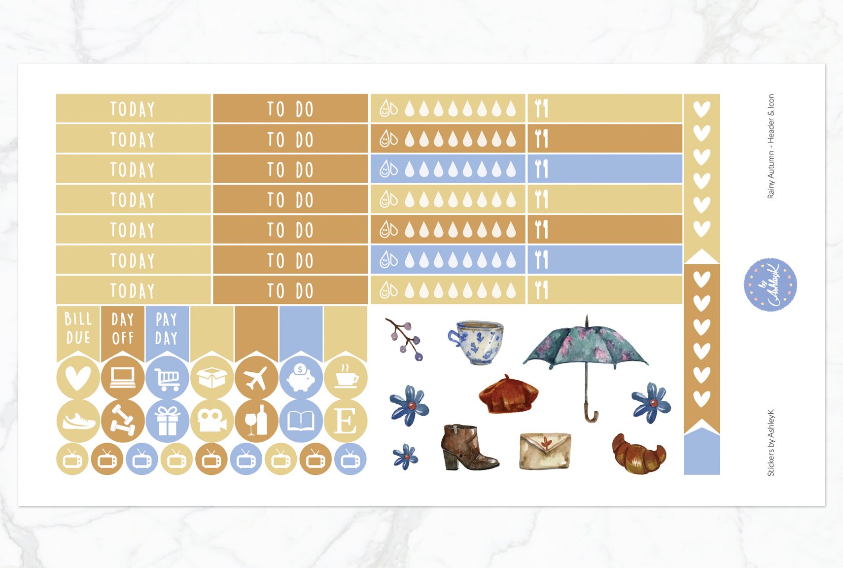 Rainy Autumn Weekly Kit - Erin Condren Horizontal Planner Stickers – Stickers by AshleyK rainy-autumn-weekly-kit-erin-condren-horizontal-planner-stickers-stickers-by-ashleyk