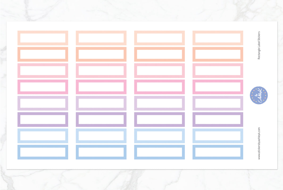 Sticker Tags Layout Rectangle Rectangle Label Planner Stickers – Stickers by AshleyK