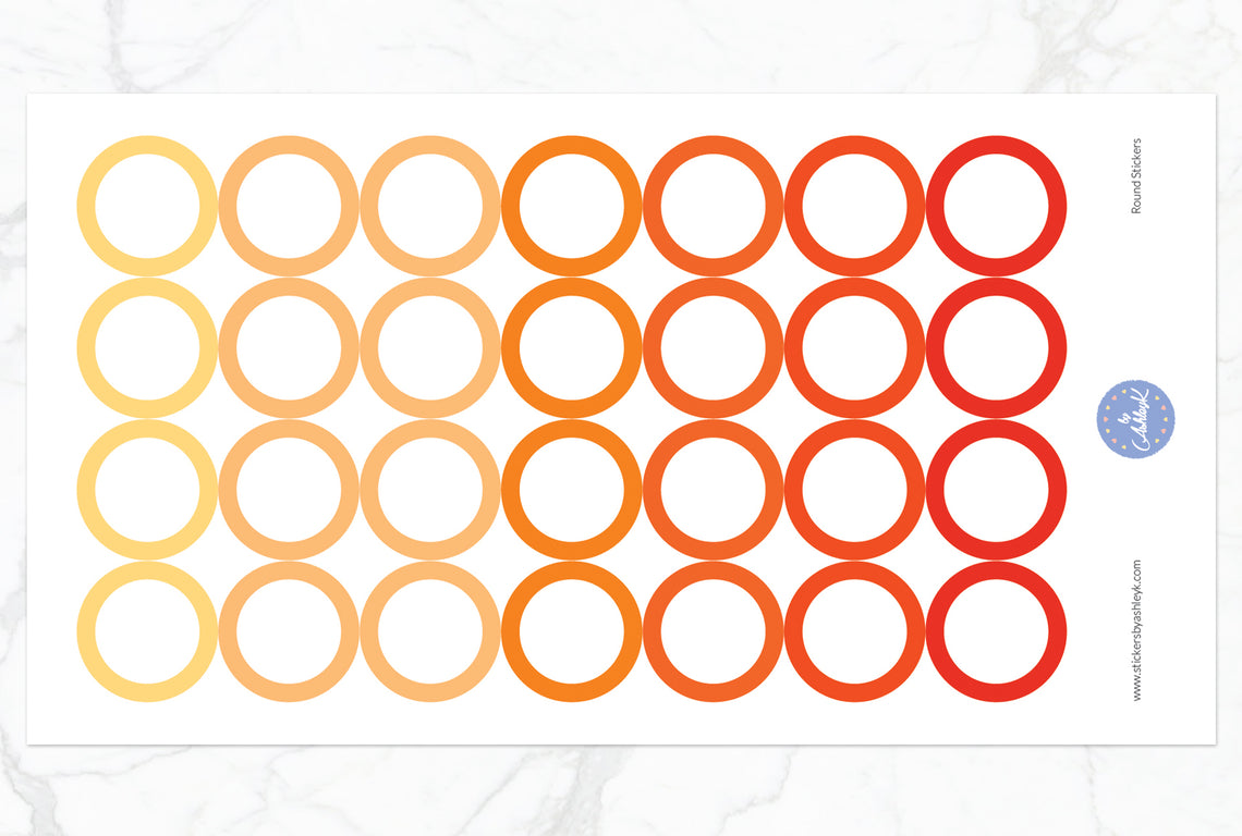 Round Stickers - Orange