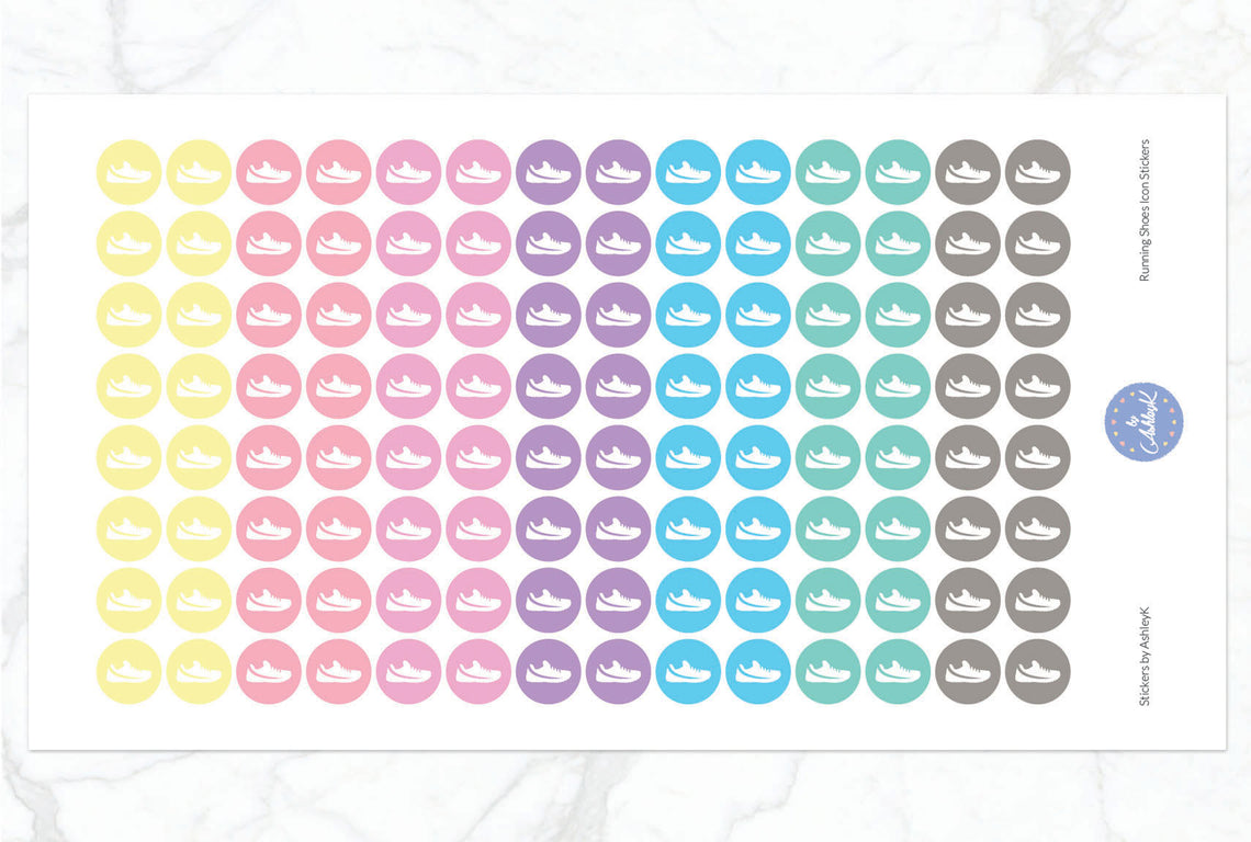 Running Shoes Icon Stickers - Pastel