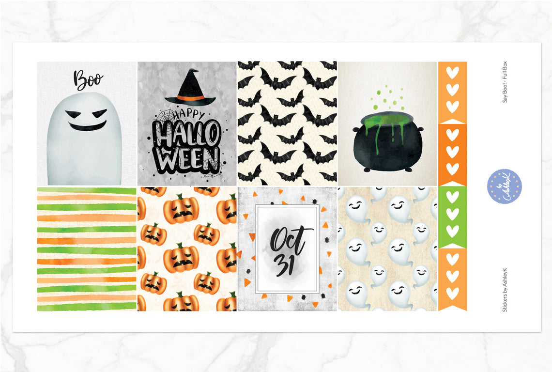 Say Boo! Weekly Kit  - Full Box Sheet