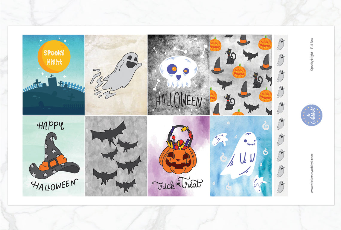 Spooky Night Weekly Kit  - Full Box Sheet