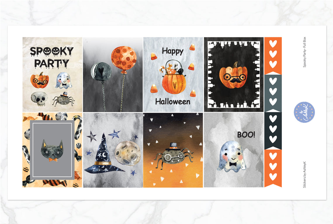 Spooky Party Weekly Kit  - Full Box Sheet