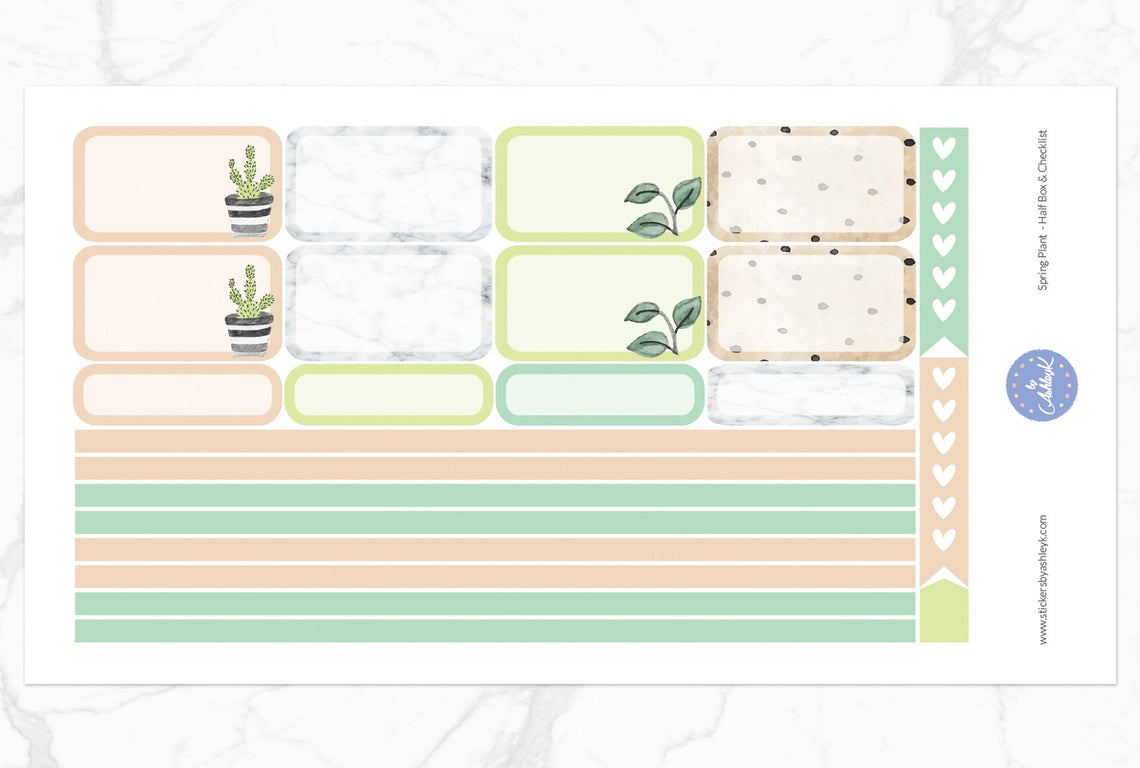 Spring Plant Weekly Kit  - Half Box Sheet