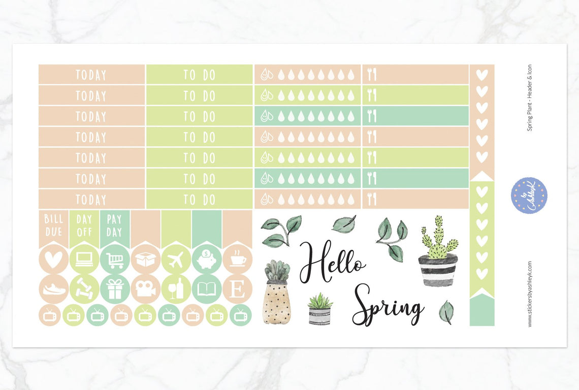 Spring Plant Weekly Kit  - Functional Sheet