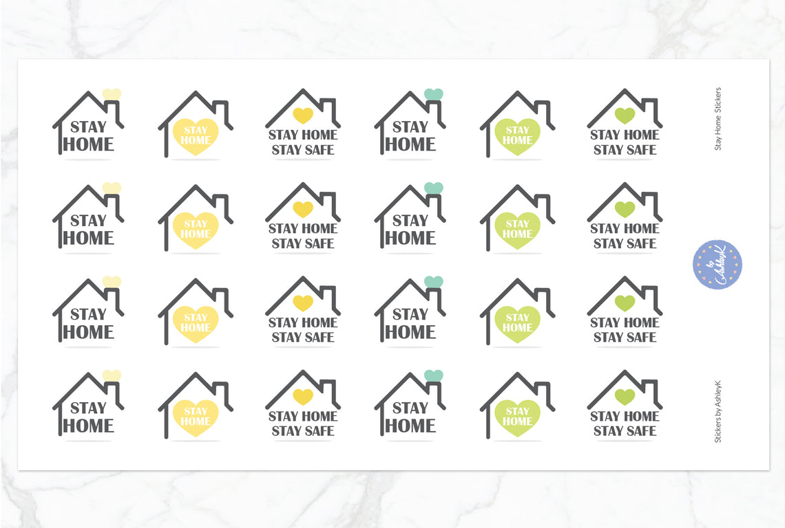 Stay Home Stickers - Lemon&Lime