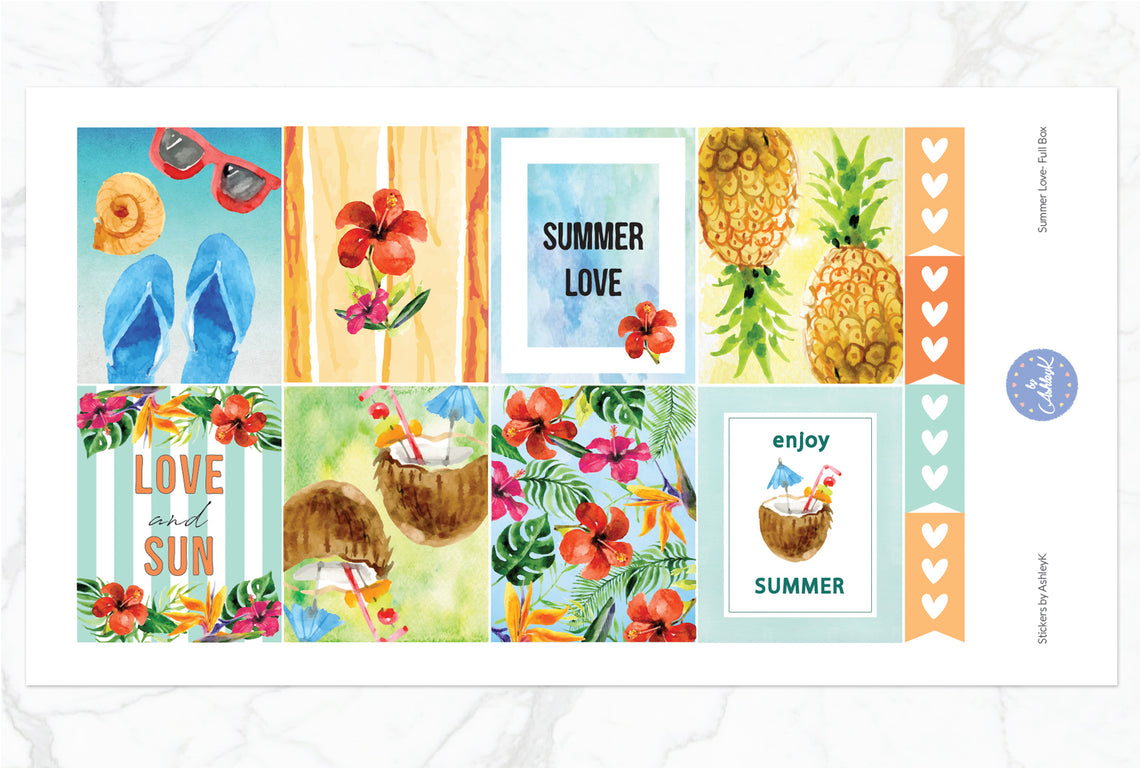 Summer Love Weekly Kit  - Full Box Sheet