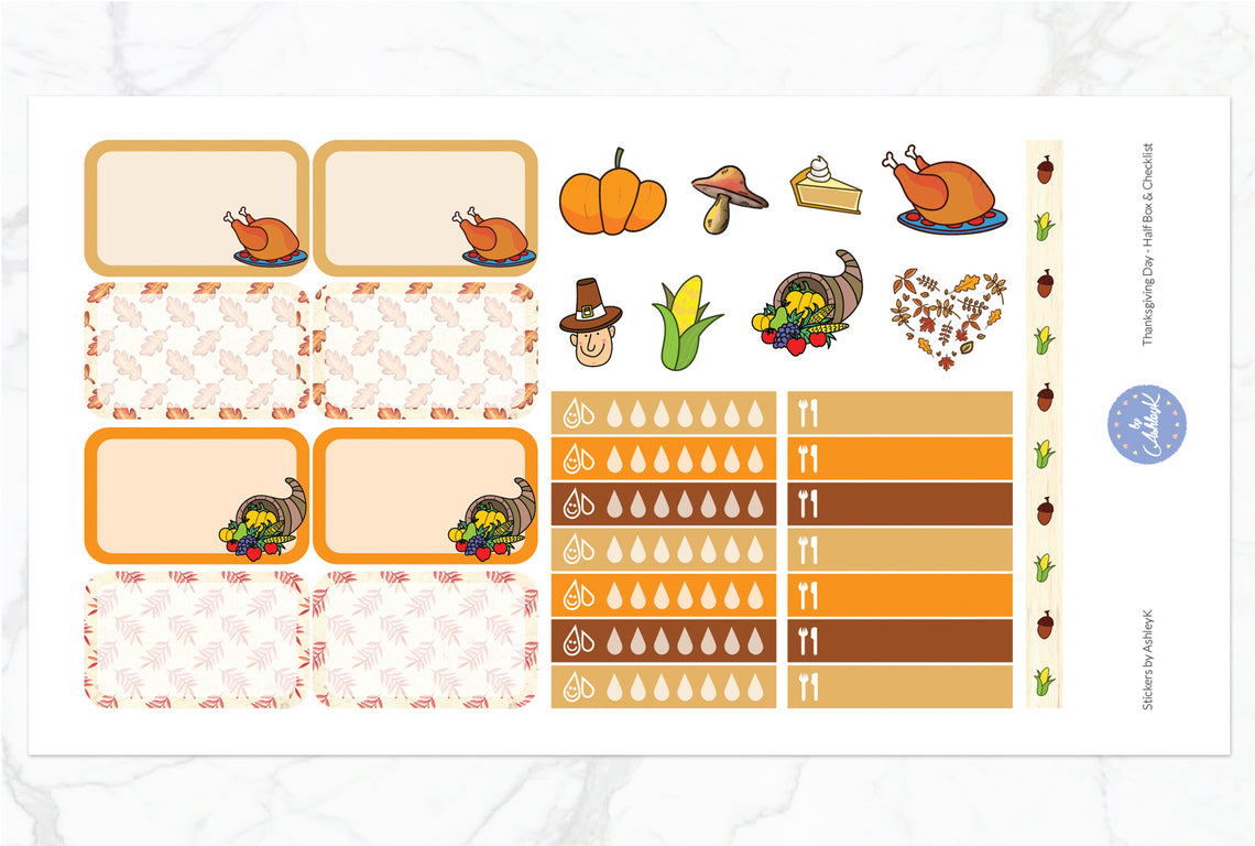 Thanksgiving Day Weekly Kit  - Half Box Sheet