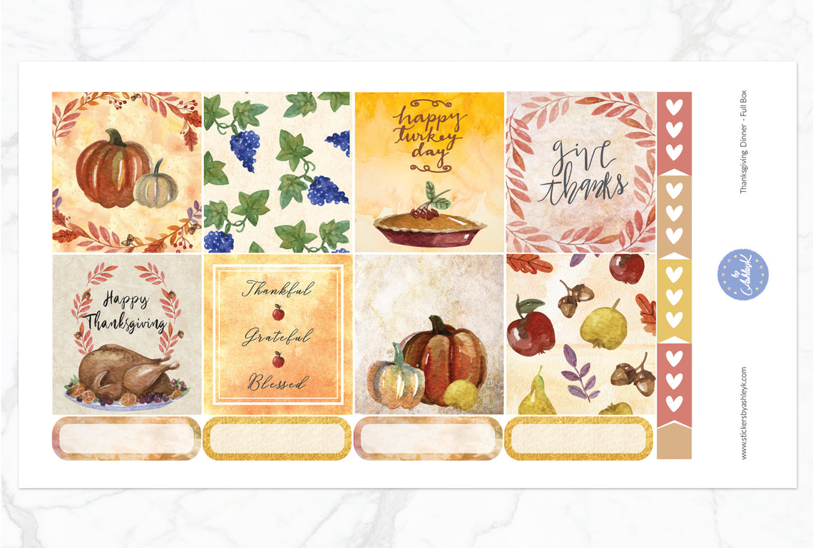 Thanksgiving Dinner Weekly Kit  - Full Box Sheet