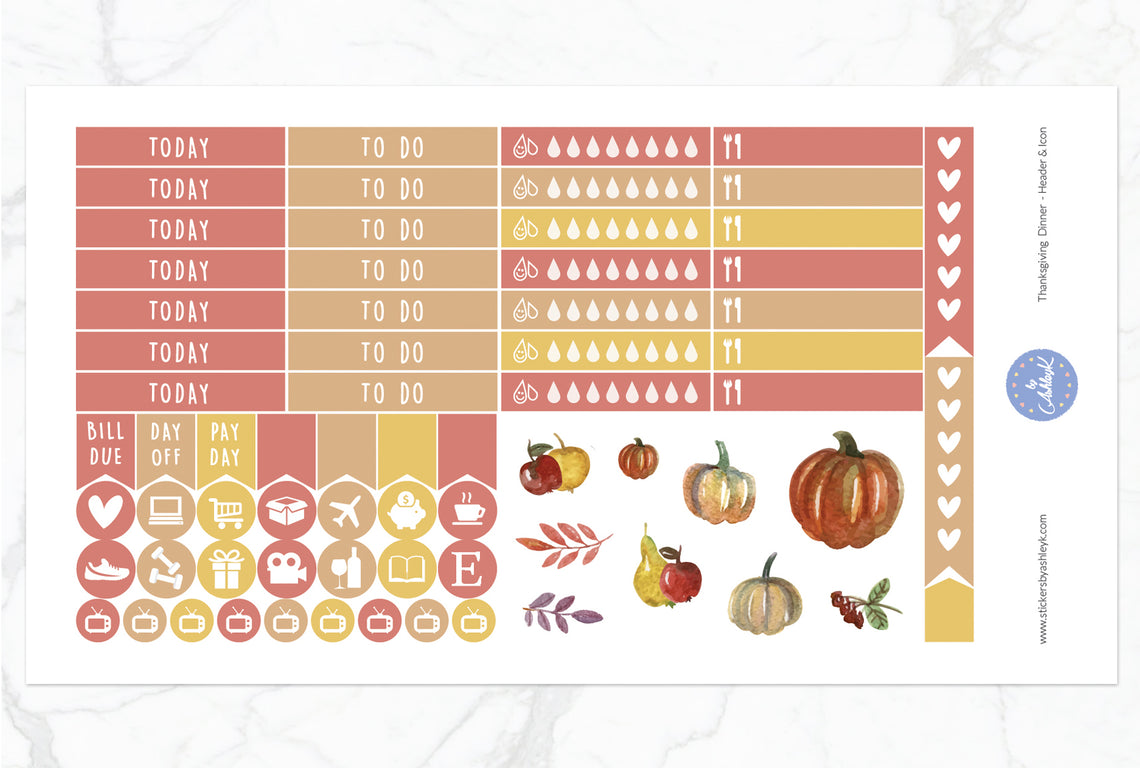 Thanksgiving Dinner Weekly Kit  - Functional Sheet