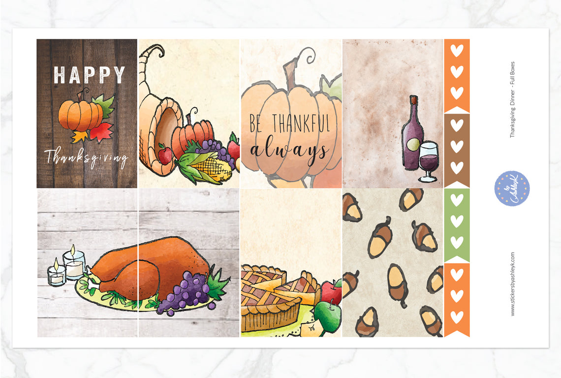 Thanksgiving Weekly Kit  - Full Box Sheet