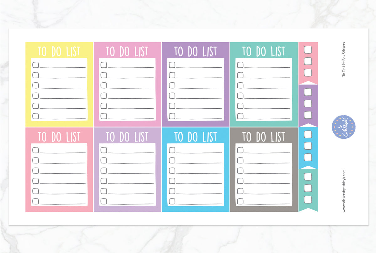 To Do List Box Planner Stickers – Stickers by AshleyK